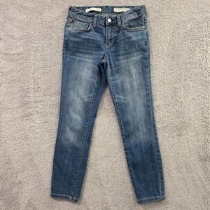 Pilcro and the Letterpress Anthropologie Medium Wash Skinny Ankle Jeans Size 27